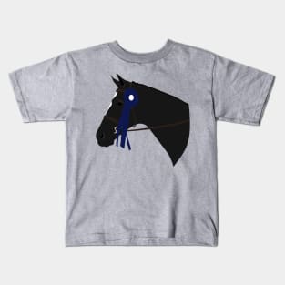 Blue Ribbon (Black Horse) Kids T-Shirt